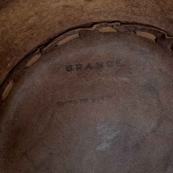 Hand stitched Leather Hat. Made in Mexico. - Picture 8 of 10